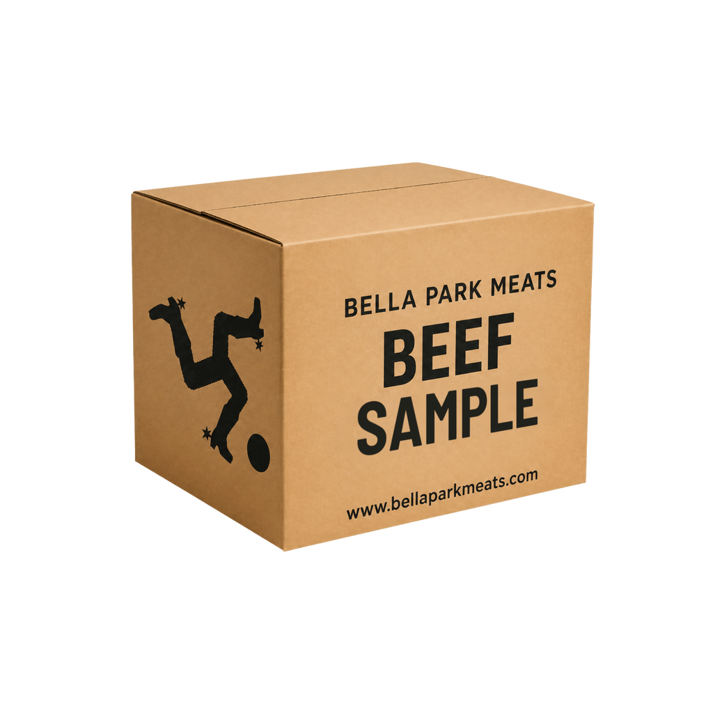 Bella Park Meats beef sample pack box — minimum 10kg of vacuum-packed beef