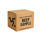 Bella Park Meats beef sample pack box — minimum 10kg of vacuum-packed beef