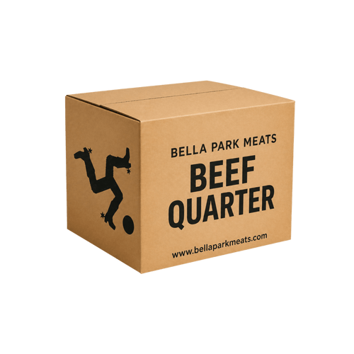 Bella Park Meats quarter beef box — minimum 40kg of vacuum-packed beef