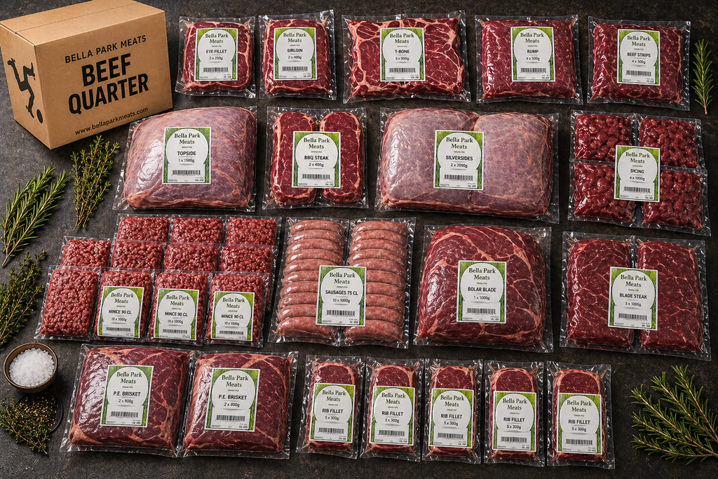 Quarter beef cuts from Bella Park Meats, Toowoomba